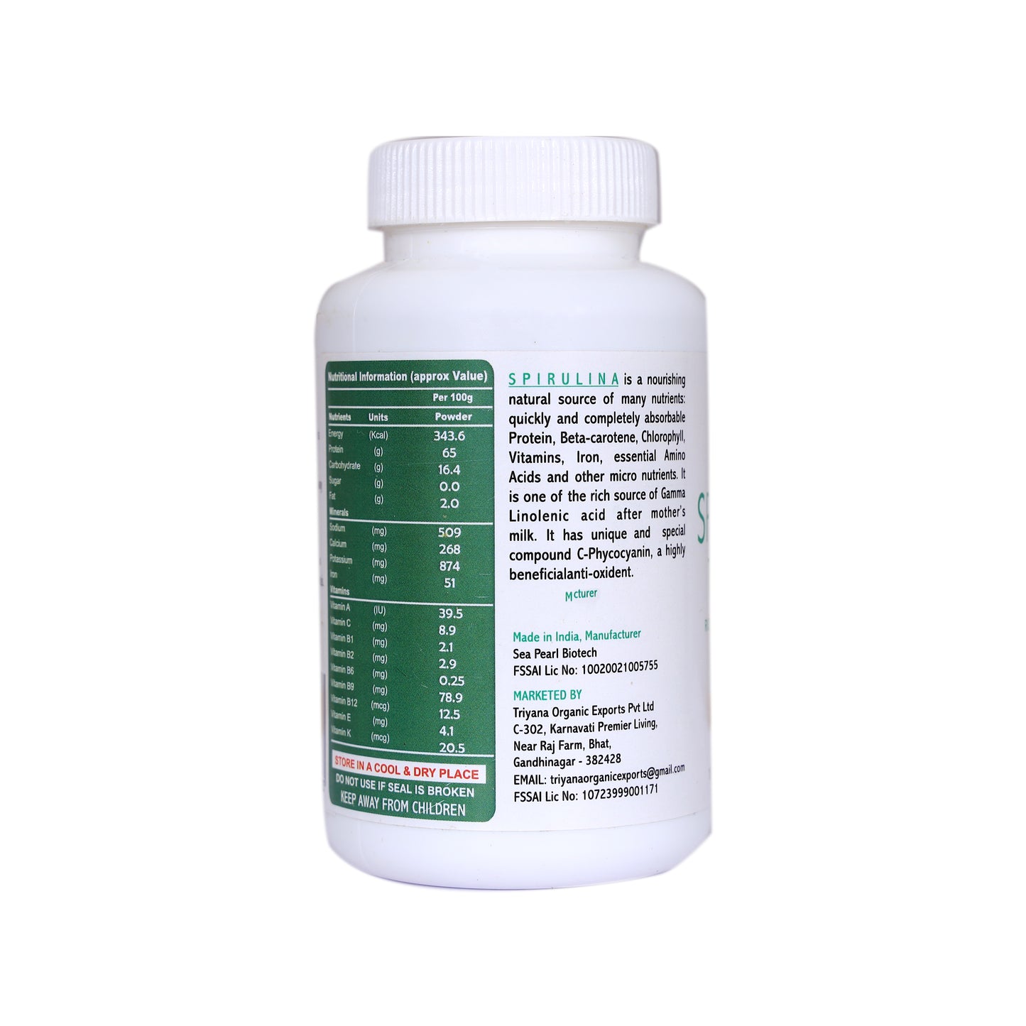 Spiruline comprimé/120 comprimé/1000 mg/120g